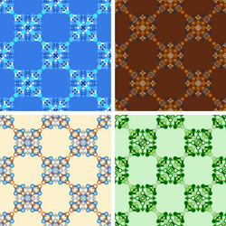 seamless abstract art pattern set vector image