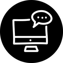 search engine optimization icon with hand drawn vector image