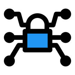 smart electronic lock with advanced features vector image