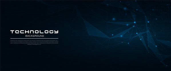 abstract technology with global world network vector image