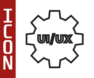 black line ui or ux design icon isolated on white vector image