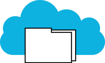 cloud computing with folder vector image