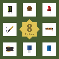 flat appliance set of display recipient vector image
