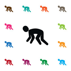 isolated jogging icon exercise element can vector image