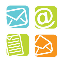 mail icons over white background vector image