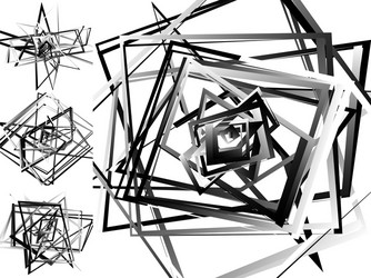 mosaic of chaotic irregular random squares vector image