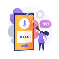speech to text abstract concept vector image