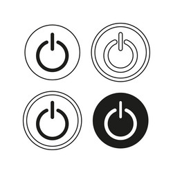 start icon and power button vector image