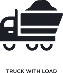 truck with load isolated icon simple element from vector image