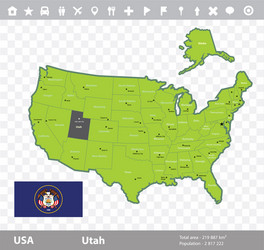 Map Utah Stock Vector (Royalty Free) 548172694