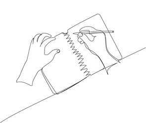write in a notebook take notes book textbook vector image