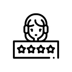 feedback icon thin linear style design isolated vector image