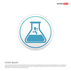 flask icon - white circle button vector image