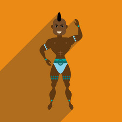 flat web icon with long shadow dancer man vector image