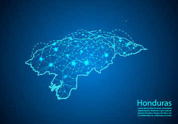 honduras map with nodes linked by lines concept vector image