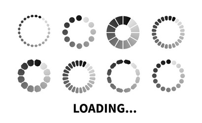 Loading Icon Set - Circular Progress vector image