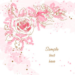 Romantic Rose Background Vector Image