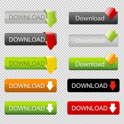 set web elements transparent background vector image