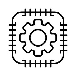 system core automation outline icon vector image