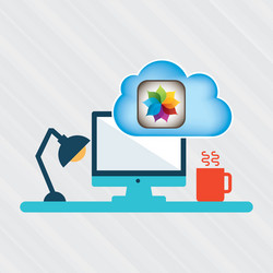 cloud computing design vector image