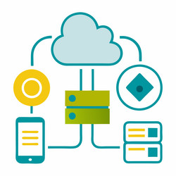 cloud server security concept ideal for tech vector image