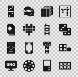 set board game toy building block bricks vector image