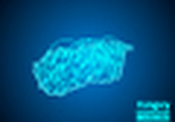 hungary map with nodes linked by lines concept vector image