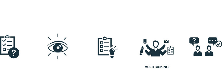 multitasking icon simple element from management vector image
