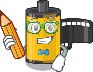 student camera roll isolated with character vector image