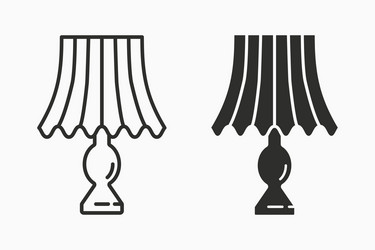 table lamp light icon for graphic and web vector image
