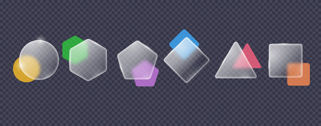 a set of simple geometric shapes in the style vector image
