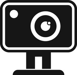 action camera icon simple movie camcorder vector image