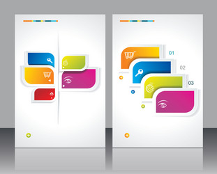brochure template design with abstract elements vector image