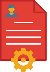 contract management icon simple flat element from vector image