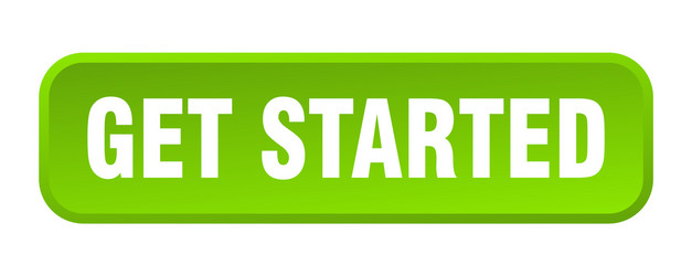 get started button square 3d push vector image
