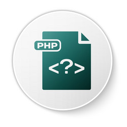 green php file document download button icon vector image