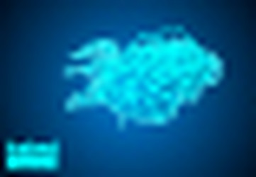 iceland map with nodes linked by lines concept vector image