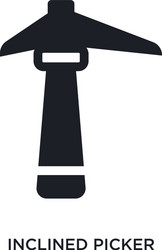 inclined picker isolated icon simple element from vector image