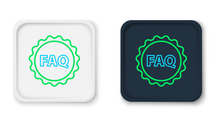 line label with text faq information icon isolated vector image