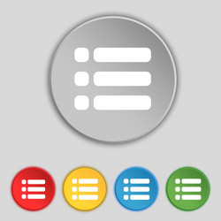 list menu content view options icon sign symbol vector image