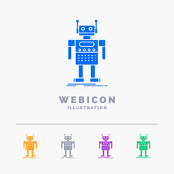 robot android artificial bot technology 5 color vector image