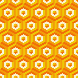 3d seamless abstract with hexagonal elements vector image