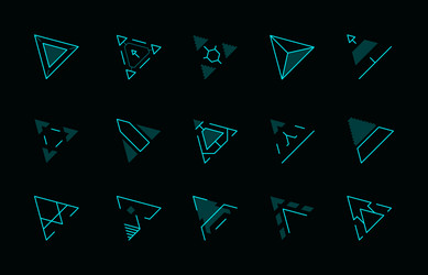 hud game cursor interface pointer sign vector image