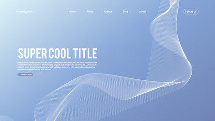 landing page abstract design template for website vector image