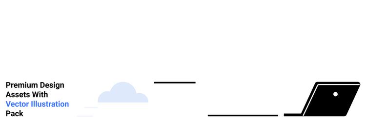minimalist design featuring cloud computing vector image