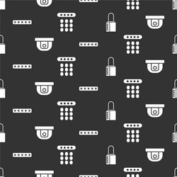 set safe combination lock motion sensor password vector image