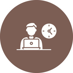 working time icon image vector image