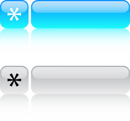 asterisk square button vector image