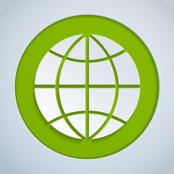 World earth globe nature logo icon isolated Vector Image