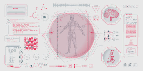 hud interface design for decoding big data vector image